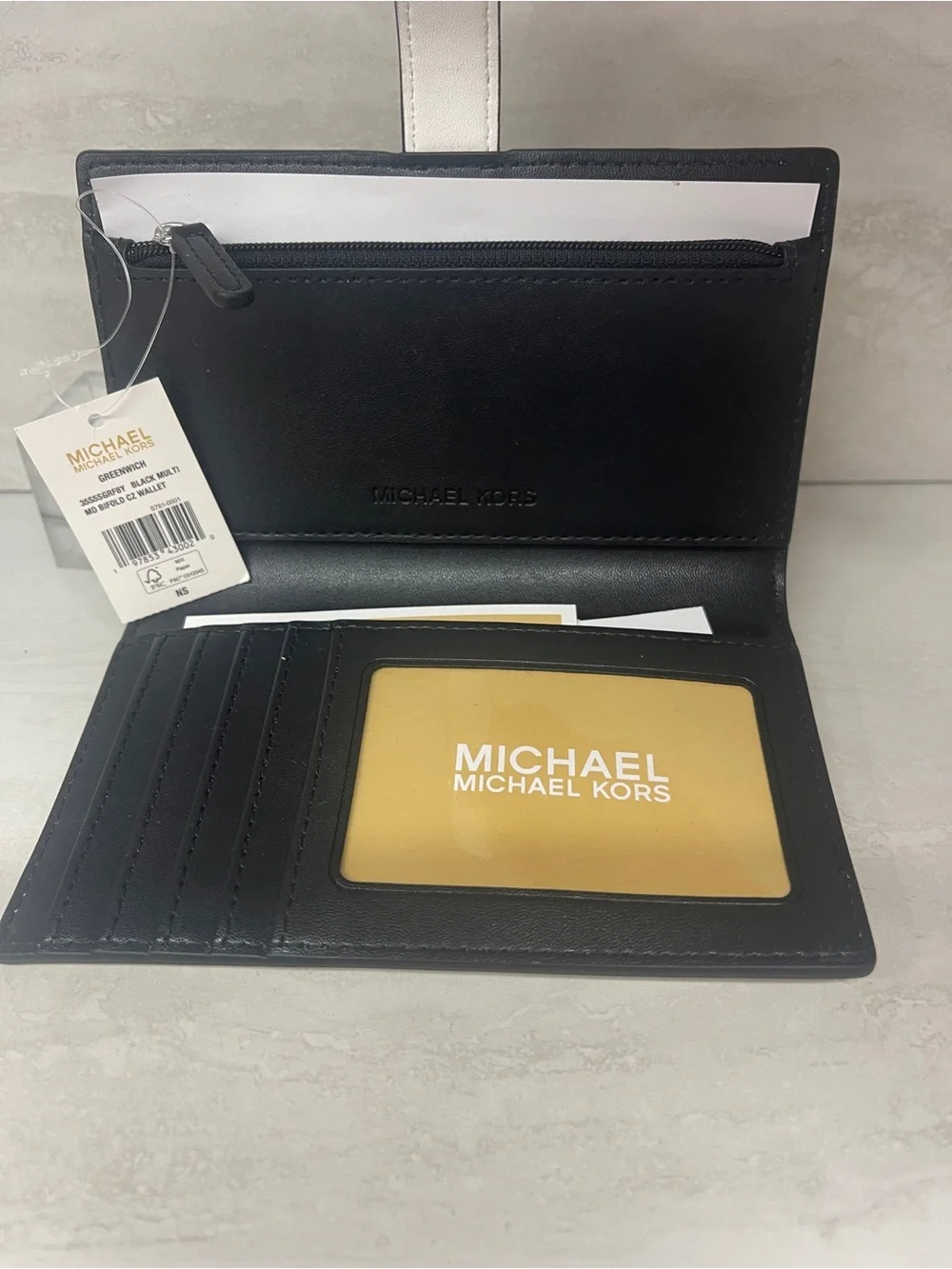 Michael Kors Greenwich Medium Bifold CZ Wallet Card Case